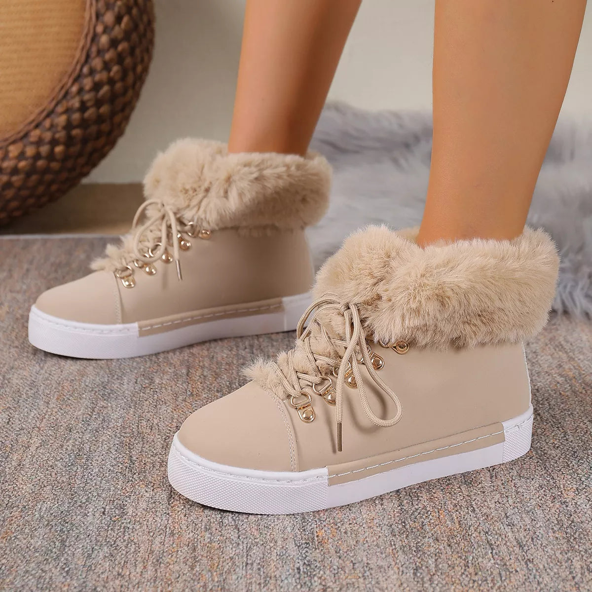 Tall Block Heel Ankle Boots