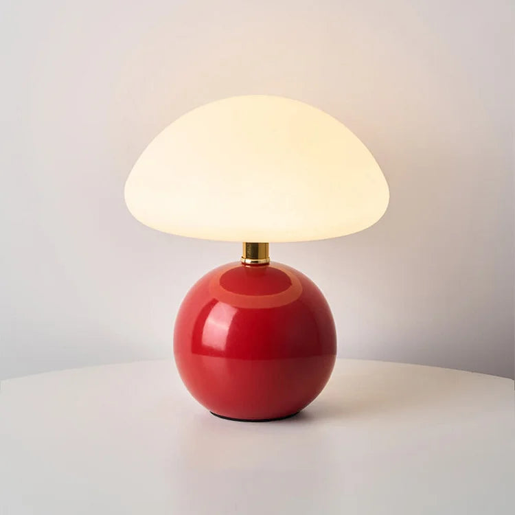 Cream Ceramic Modern Desk Lamp in Classic Bauhaus Design