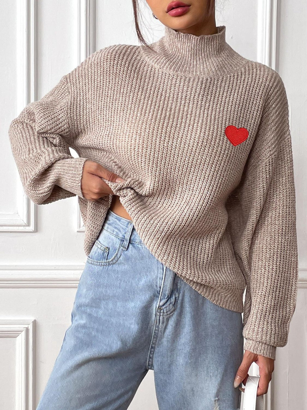Soft Khaki Women's Winter Cashmere Sweater