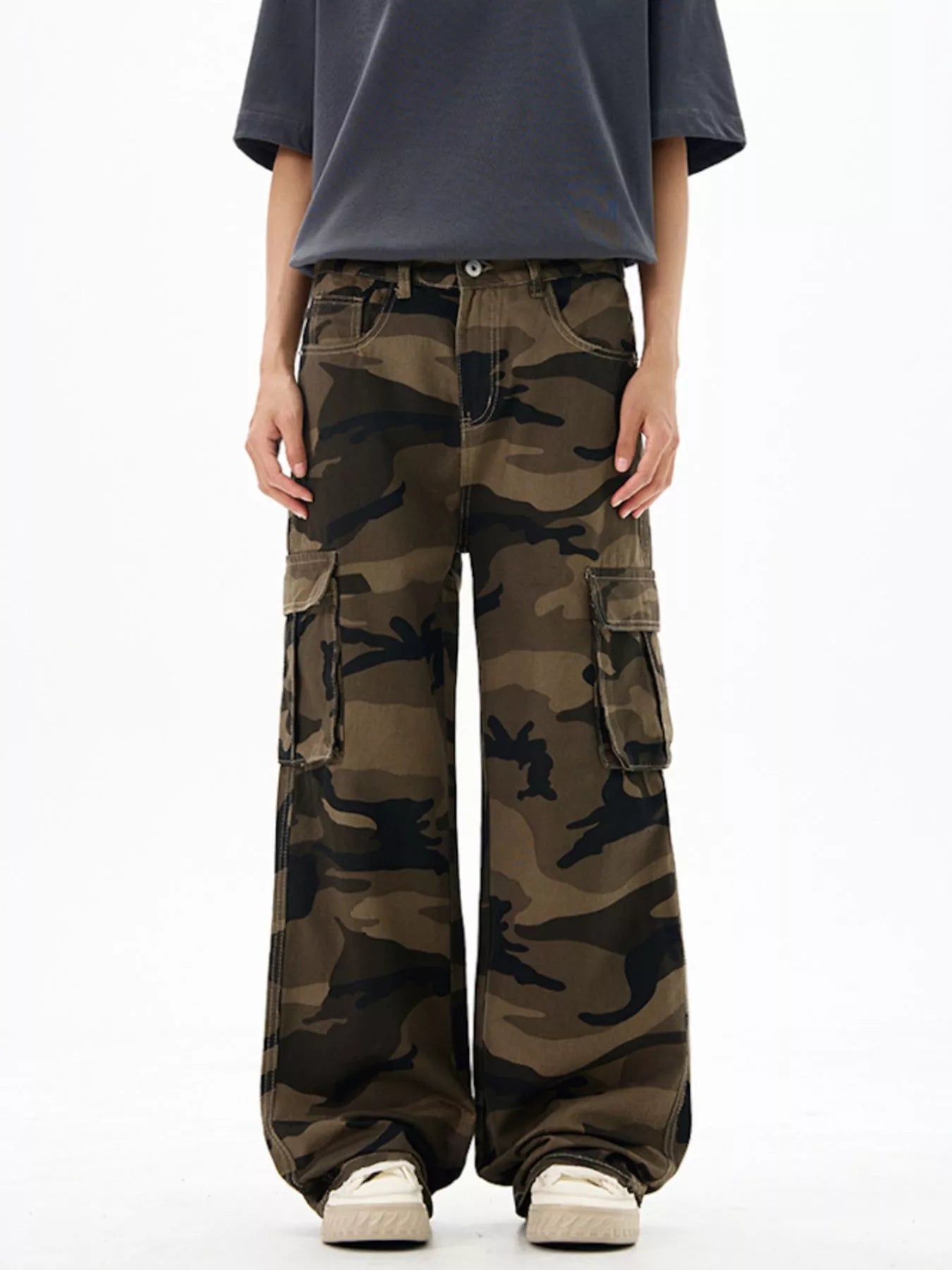 Men's Tactical Camouflage Loose Fit Cargo Pants - VogeLuxe