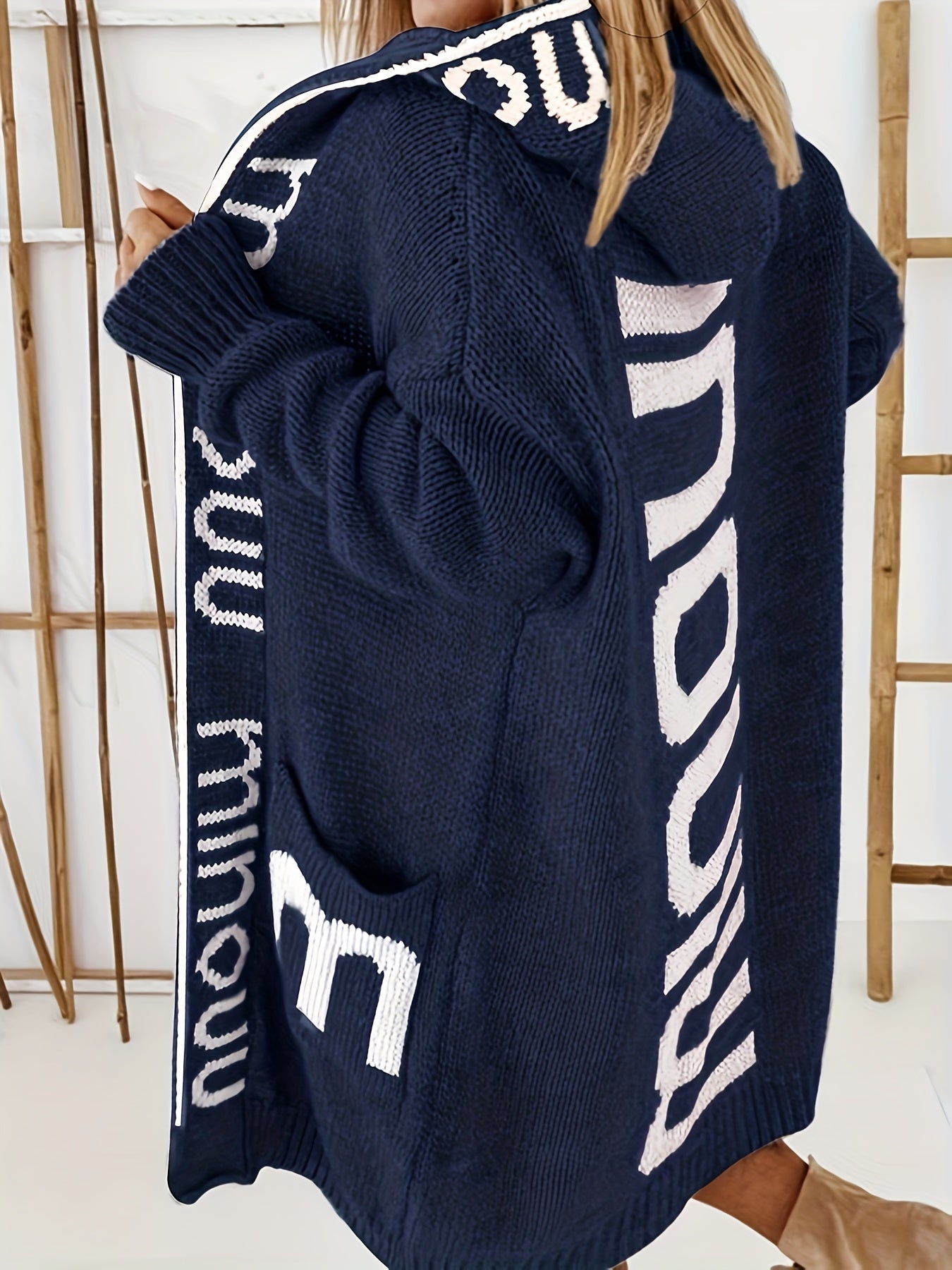 Comfy Floral Open Front Hooded Cardigan for Women