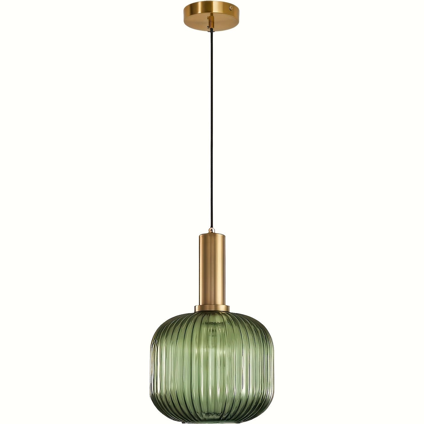 Rustic Glass Pendant Lighting | Brass Finish | Island Lamp