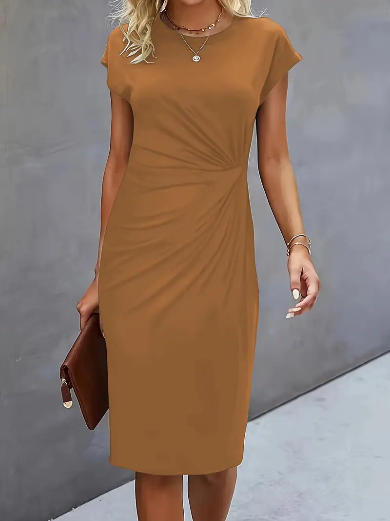 Elegant Ladies' Scoop Neck Casual Dress