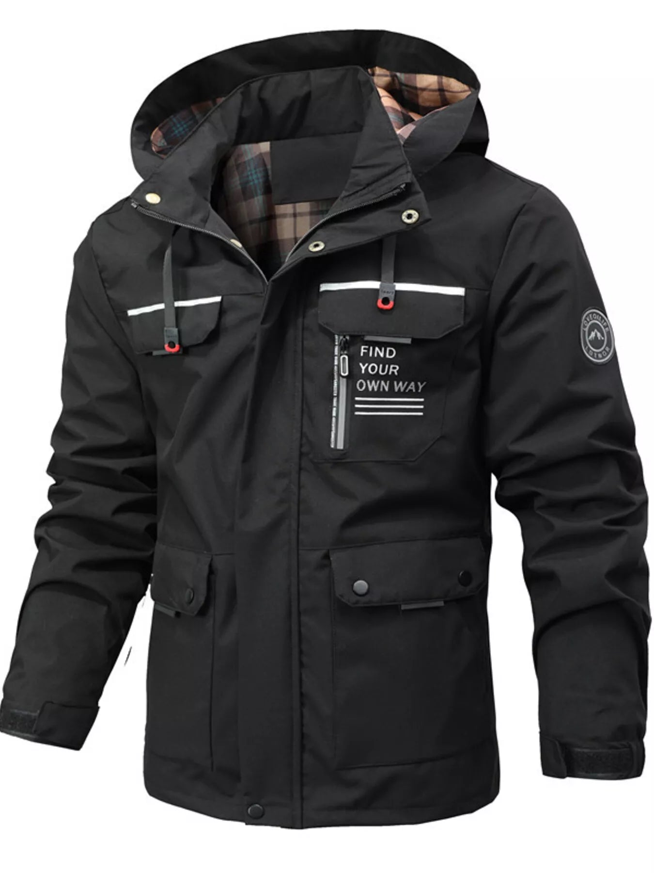 Large Size Waterproof Hooded Parka Jacket