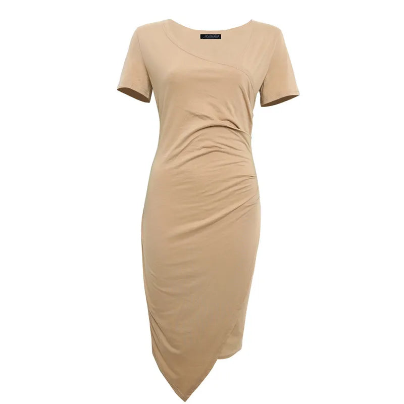 Elegant Ladies' Scoop Neck Casual Dress