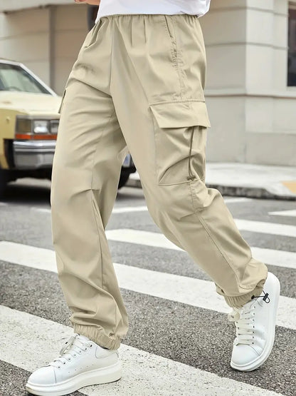 Comfy Black Baggy Cargo Pants for Men - VogeLuxe