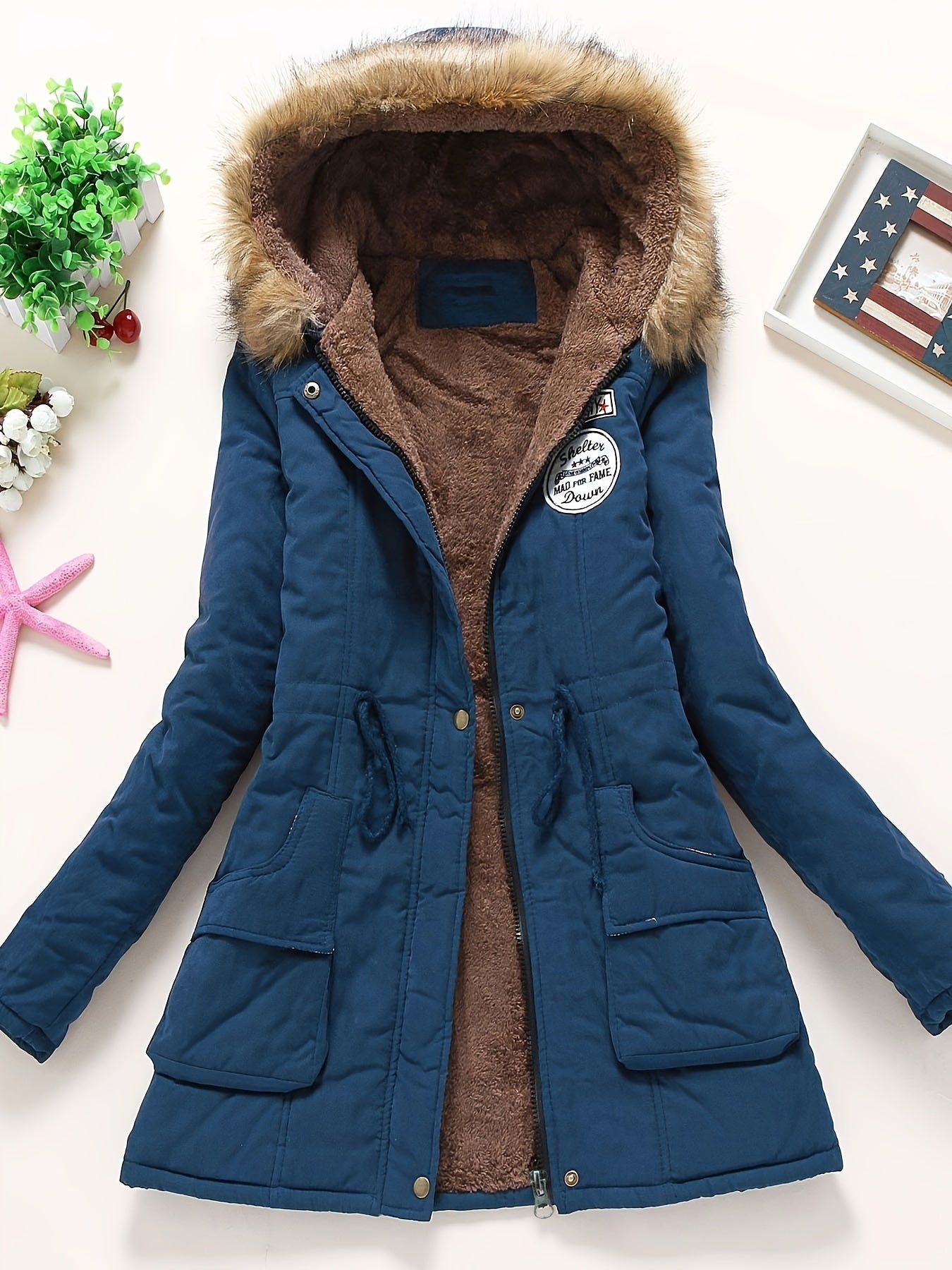 Ladies Waterproof Parka Coat with Hood