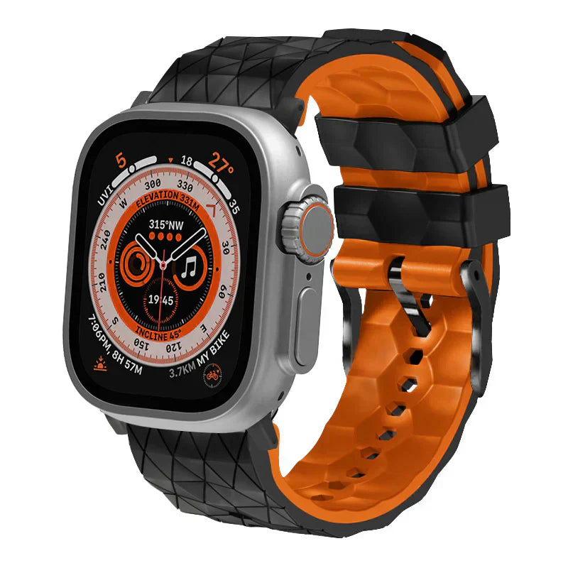 Durable Dual Tone Sports Apple Watch Silicone Strap