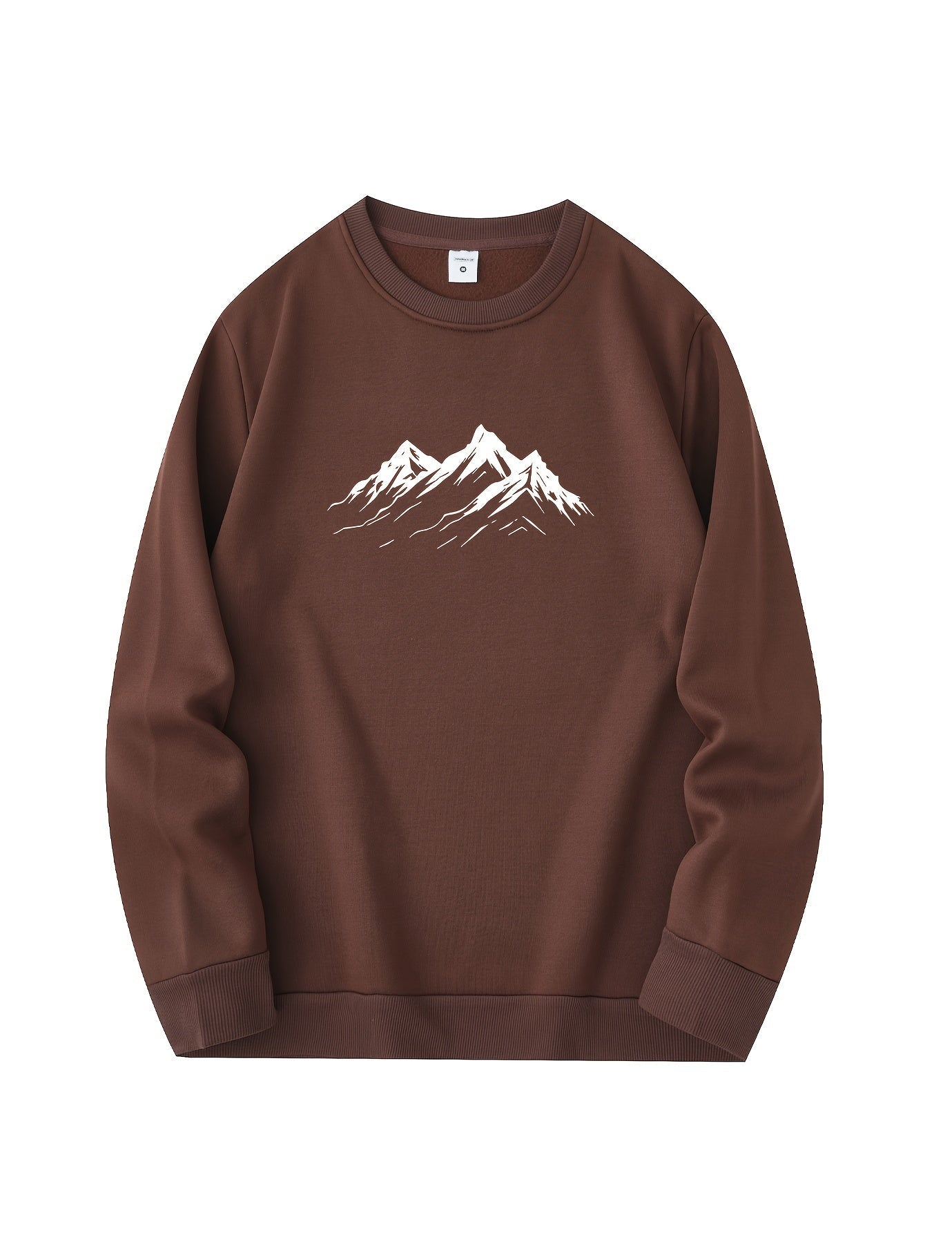 Cozy Men's Winter Sweatshirt with Mountain Design