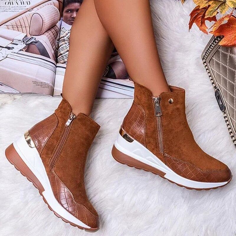 Supportive Ankle Boots For Everyday Wear - VogeLuxe