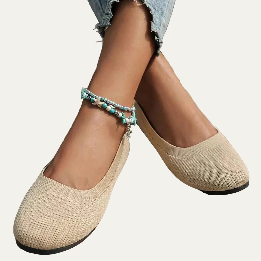 VogeLuxe | Women’s Round Toe Knit Ballet Flats