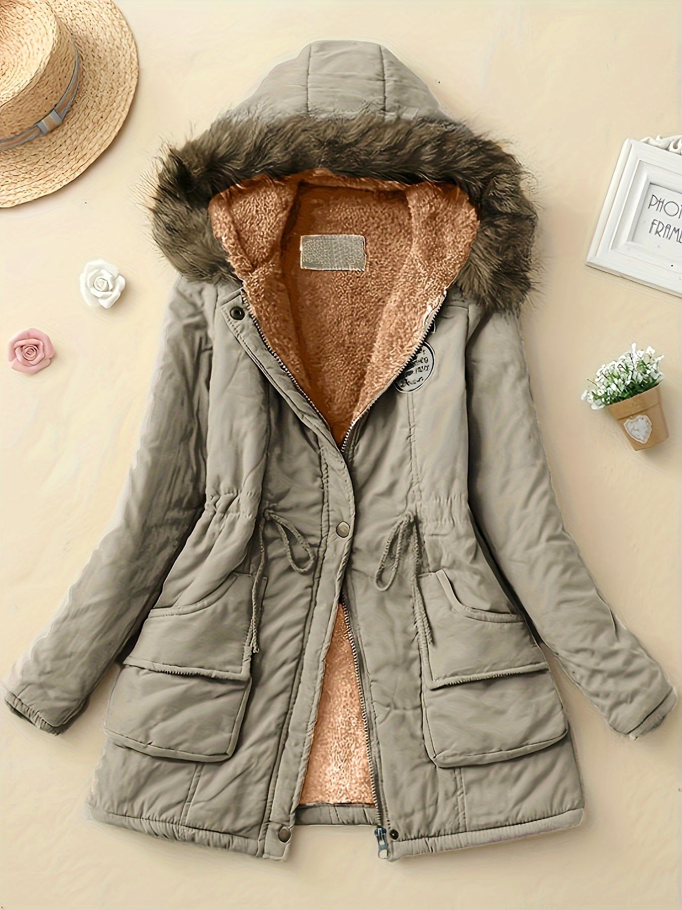 Ladies Waterproof Parka Coat with Hood