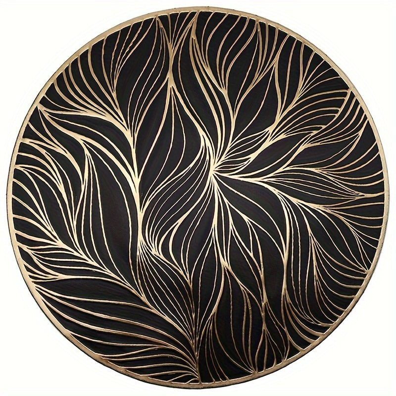 Durable PVC Table Mats with Gold Foil Trim