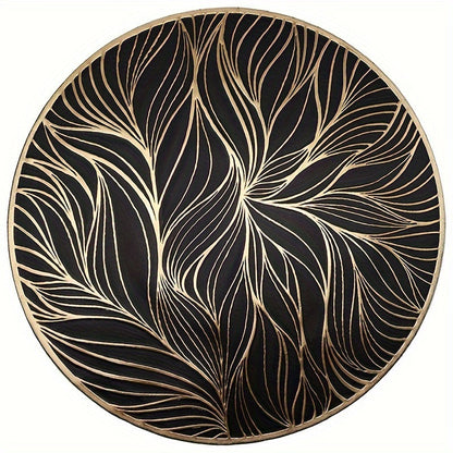 Durable PVC Table Mats with Gold Foil Trim