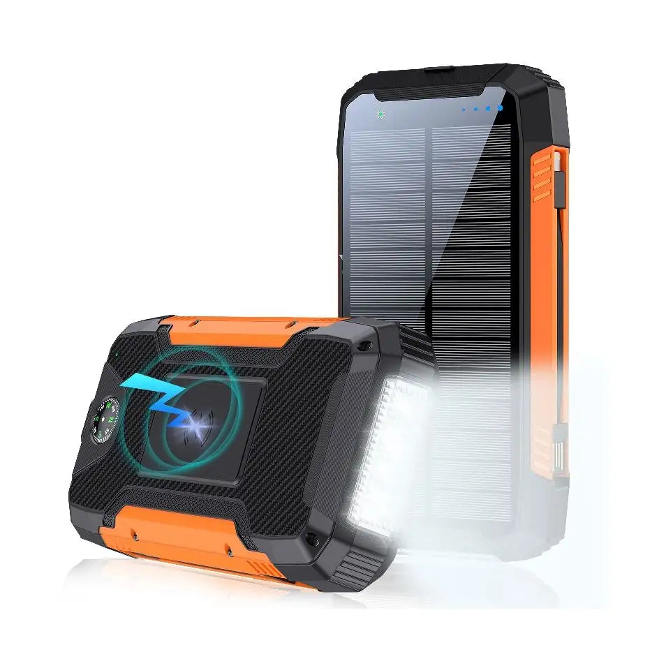 Portable 30000mAh Waterproof Solar Power Bank Charger - BritishElegance
