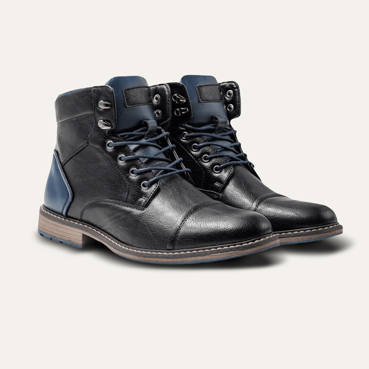 VogeLuxe | Men’s Textured Leather Combat Boots