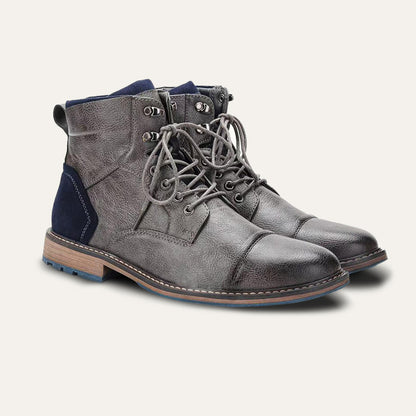 VogeLuxe | Men’s Textured Leather Combat Boots