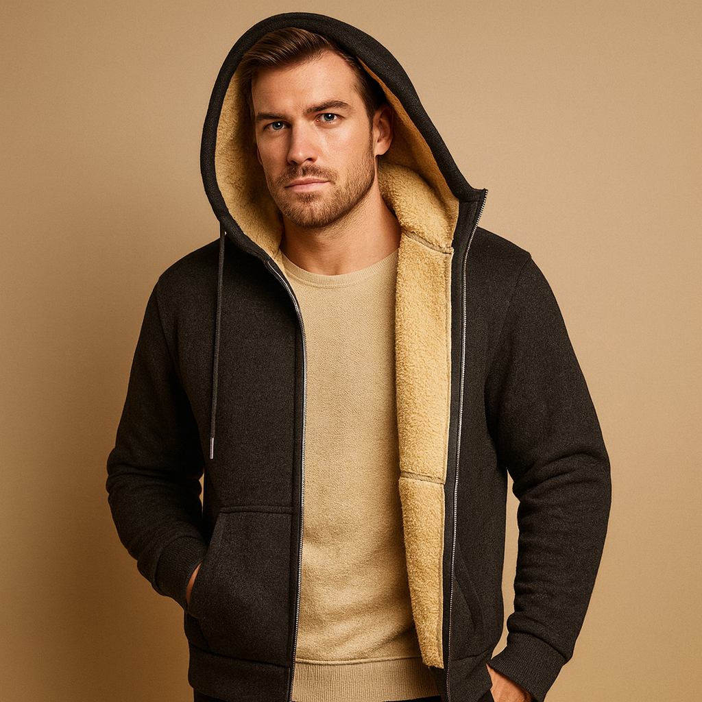 Cozy Men's Fleece Lined Winter Hoodie