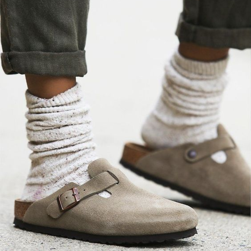 VogeLuxe | Men’s Suede Closed Toe Slip On Clogs