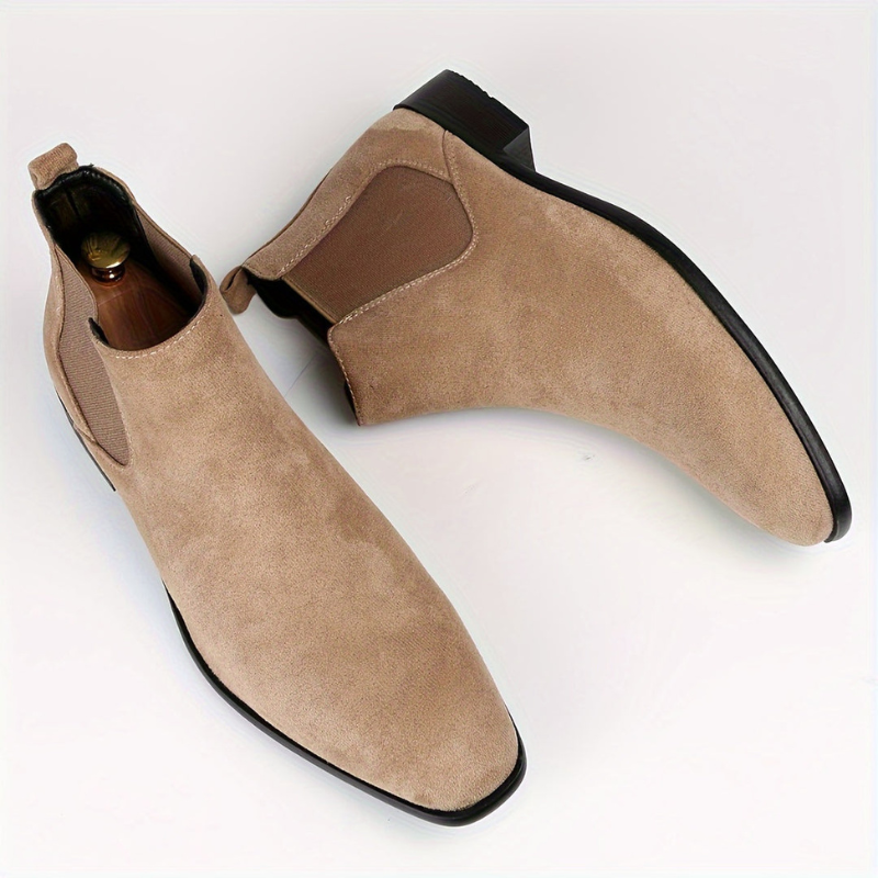 VogeLuxe | Men’s Suede Look Formal Chelsea Boots
