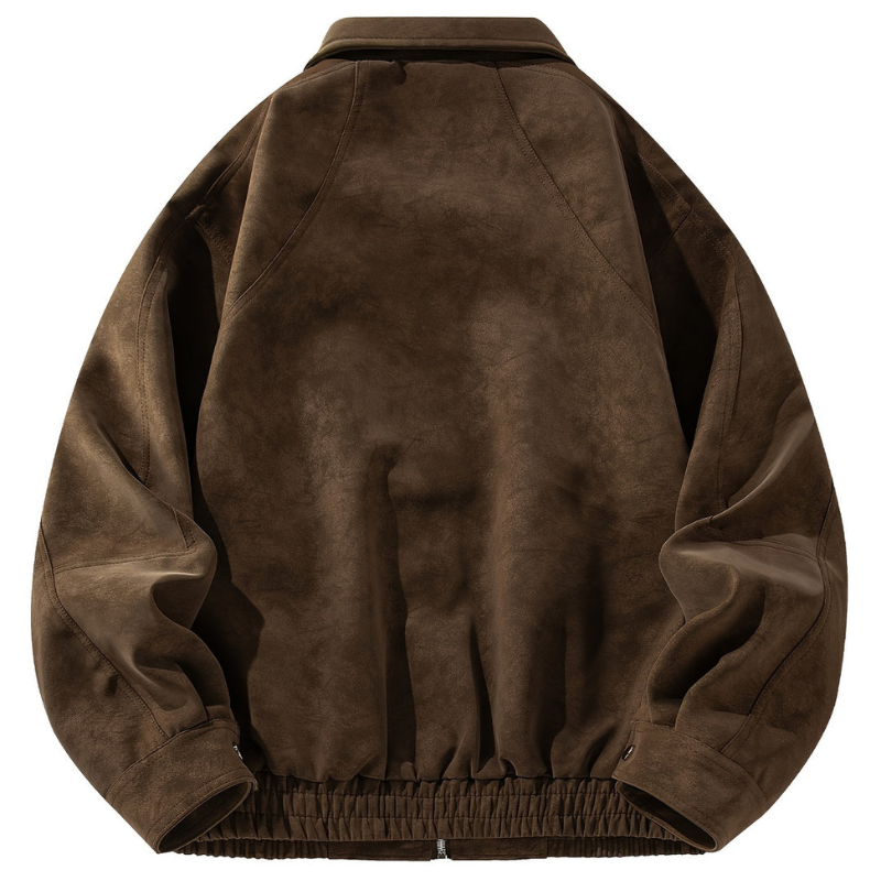 VogeLuxe | Men’s Suede Touch Bomber Jacket