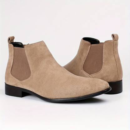 VogeLuxe | Men’s Suede Look Formal Chelsea Boots