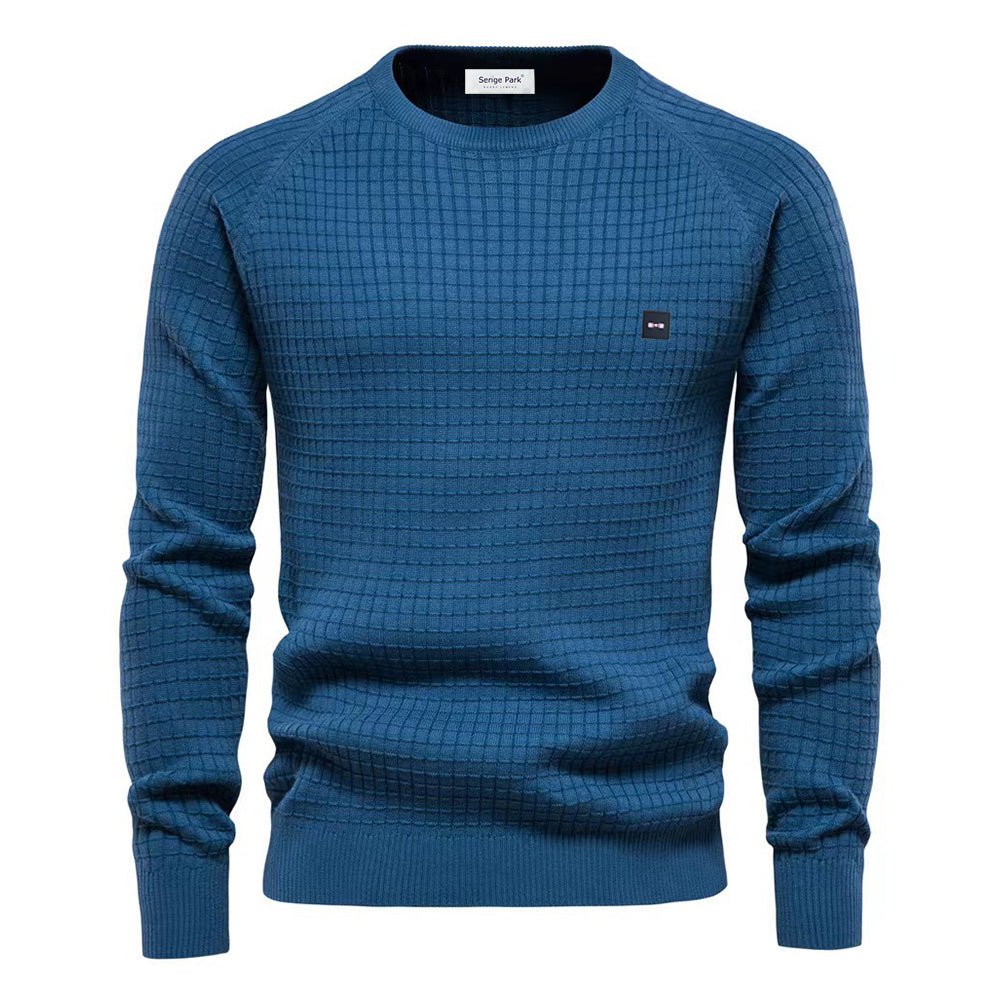 Warm Winter Mens Crew Neck Pattern Sweater