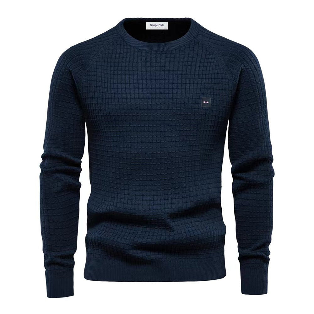 Warm Winter Mens Crew Neck Pattern Sweater