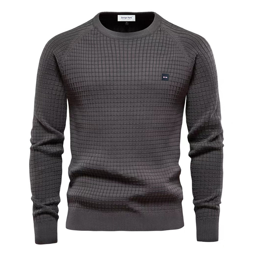 Warm Winter Mens Crew Neck Pattern Sweater