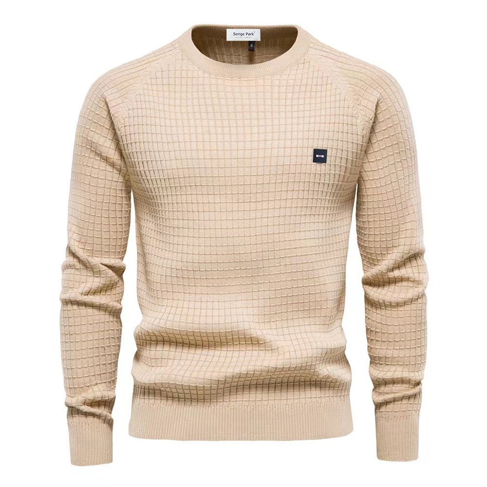 Warm Winter Mens Crew Neck Pattern Sweater