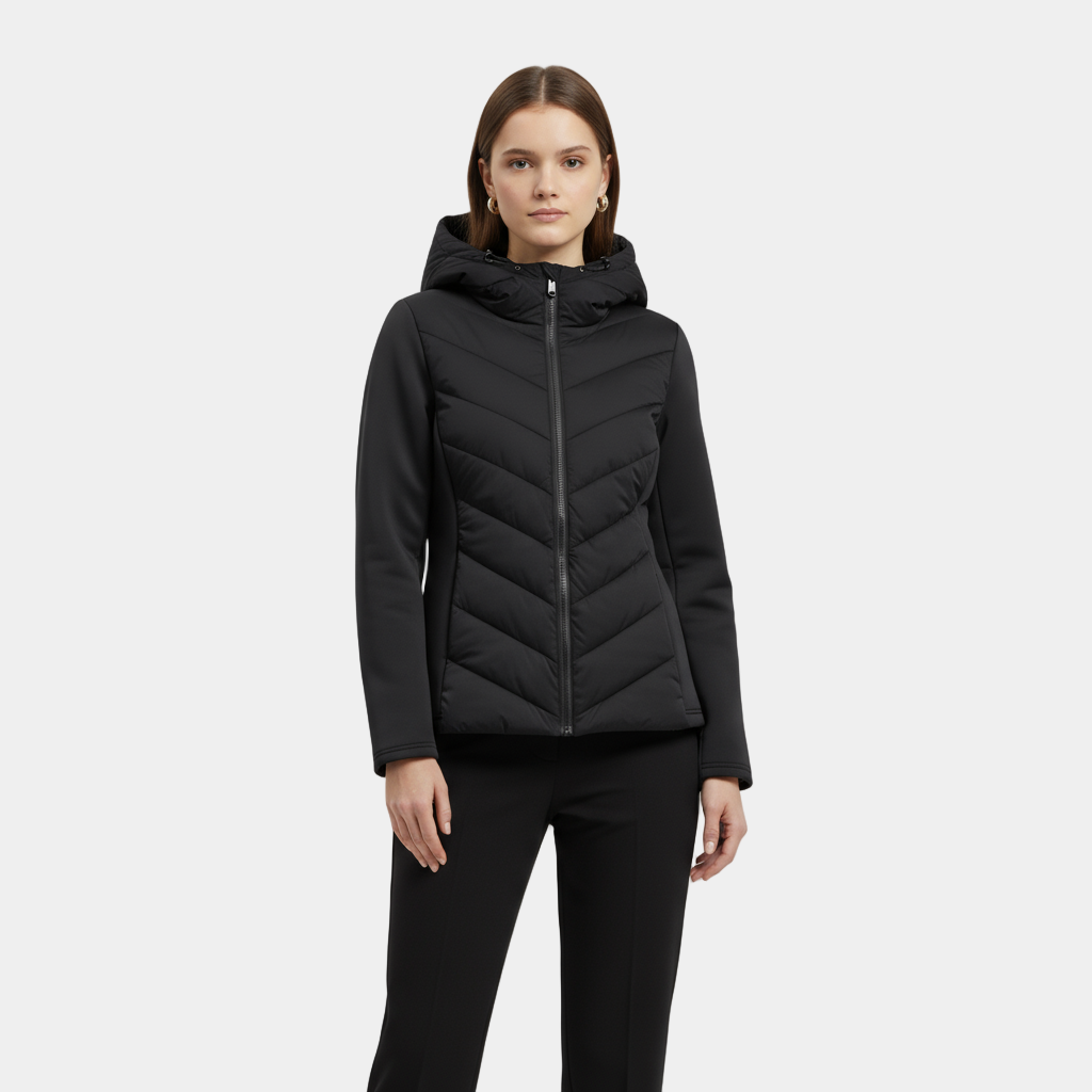 Slim Fit Women's Padded Hoodie Jacket - VogeLuxe