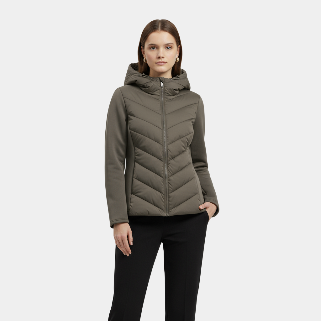 Slim Fit Women's Padded Hoodie Jacket