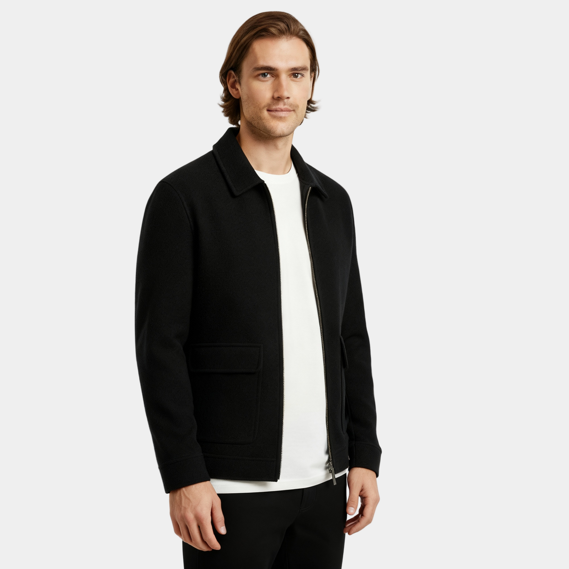 Slim Fit Men's Wool Coat - Classic Warm Winter Jacket - VogeLuxe