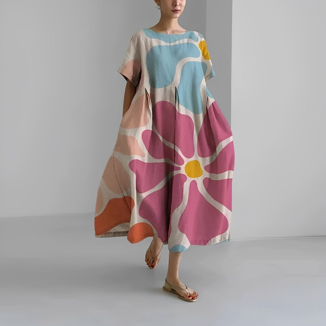 Flowy Floral Maxi Sundress for Women - VogeLuxe
