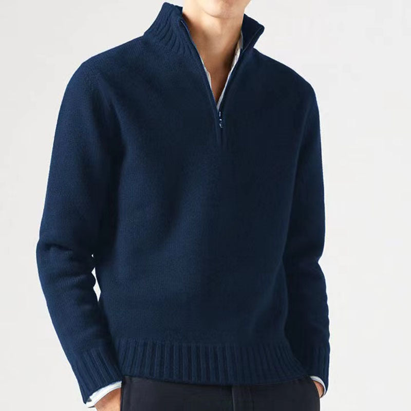 Cozy Men's Winter Quarter Zip Jumper Sweater