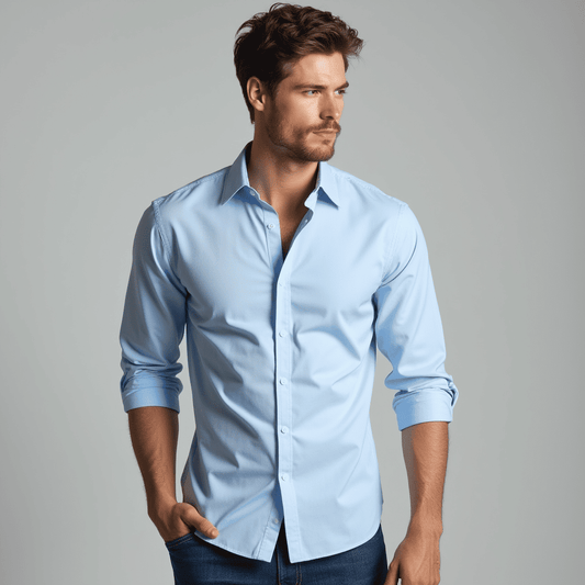 Classic Men's Long Sleeve Dress Shirt - VogeLuxe