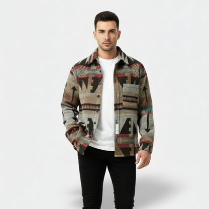 Cozy Tribal Print Flannel Shirt - VogeLuxe
