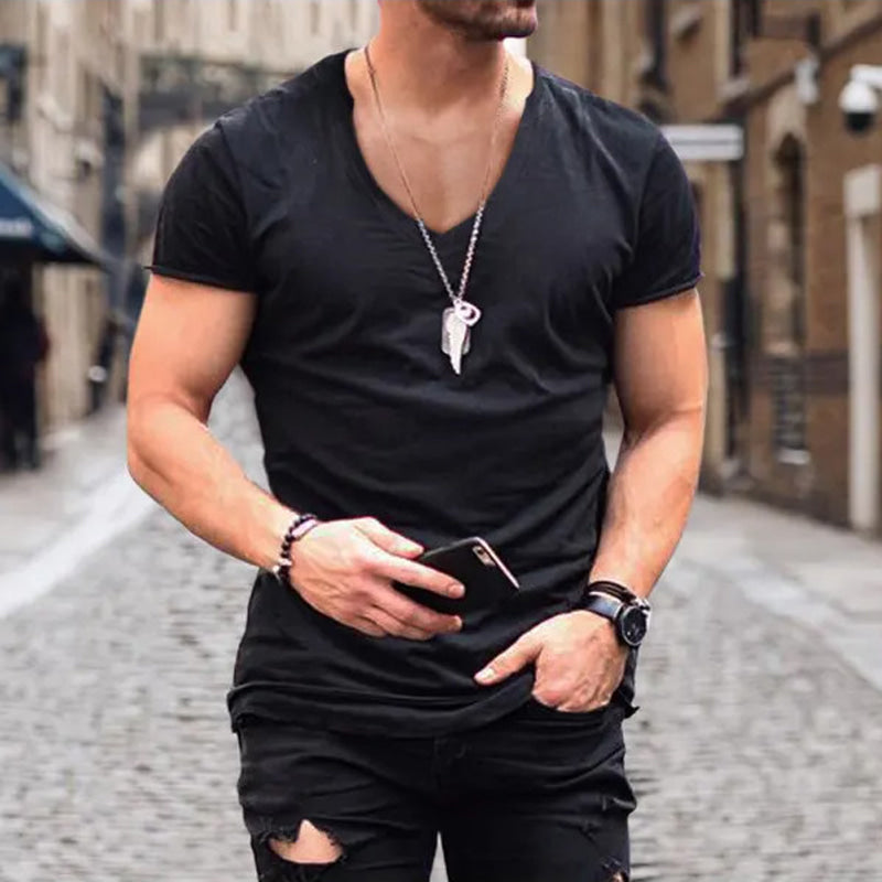 Breathable Casual Mens Summer Tee Shirt