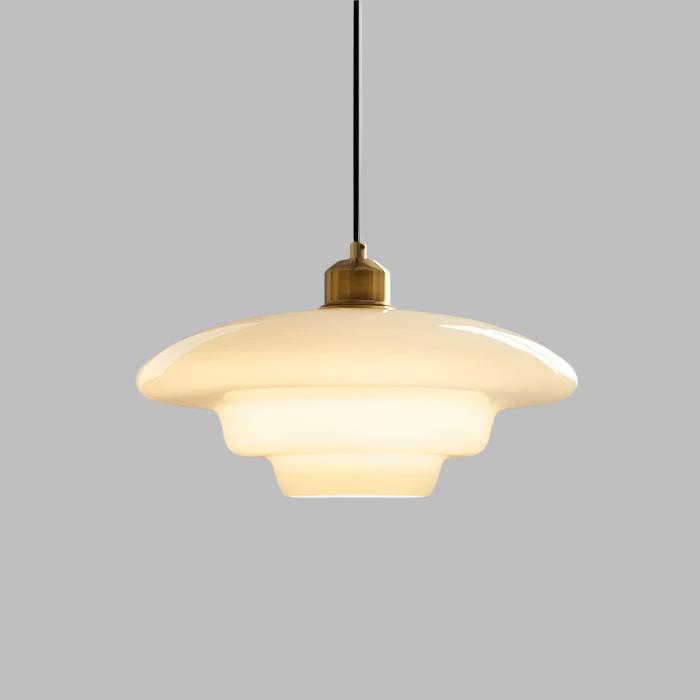 Vintage White Glass Pendant Lamp For Classic Homes