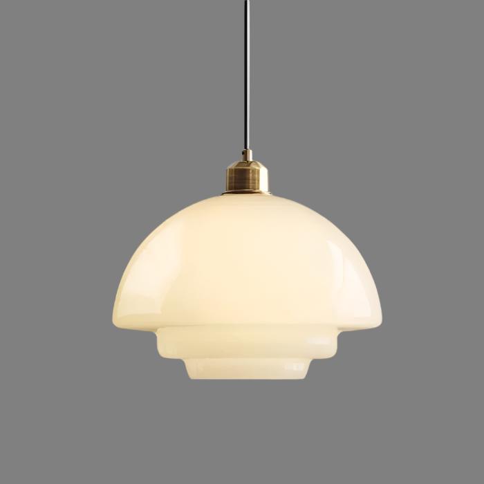 Vintage White Glass Pendant Lamp For Classic Homes