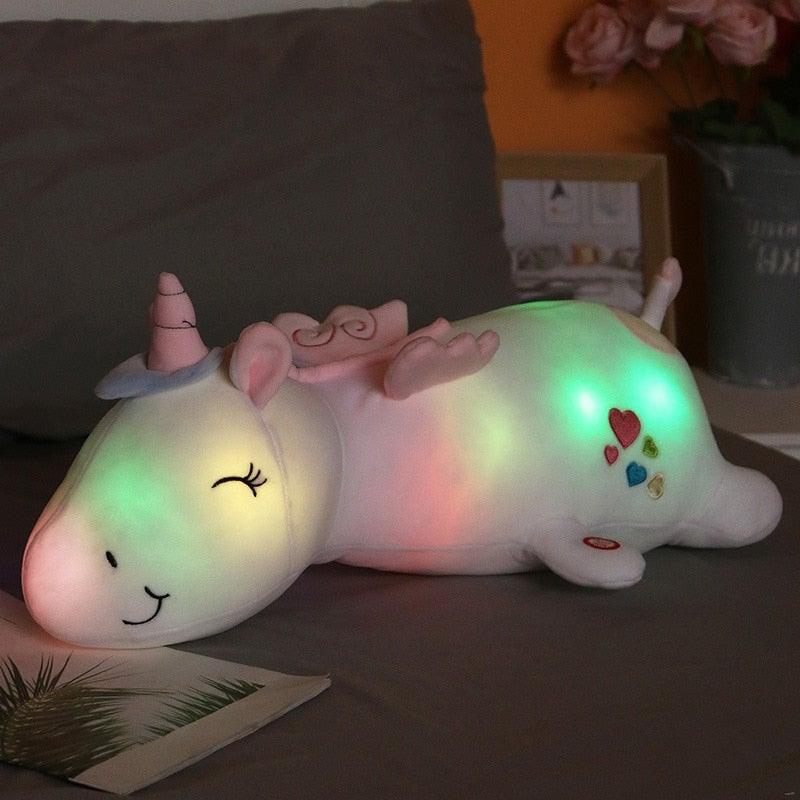 Colorful Unicorn Night Light Plush