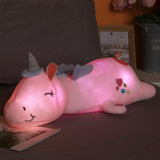 Colorful Unicorn Night Light Plush - VogeLuxe