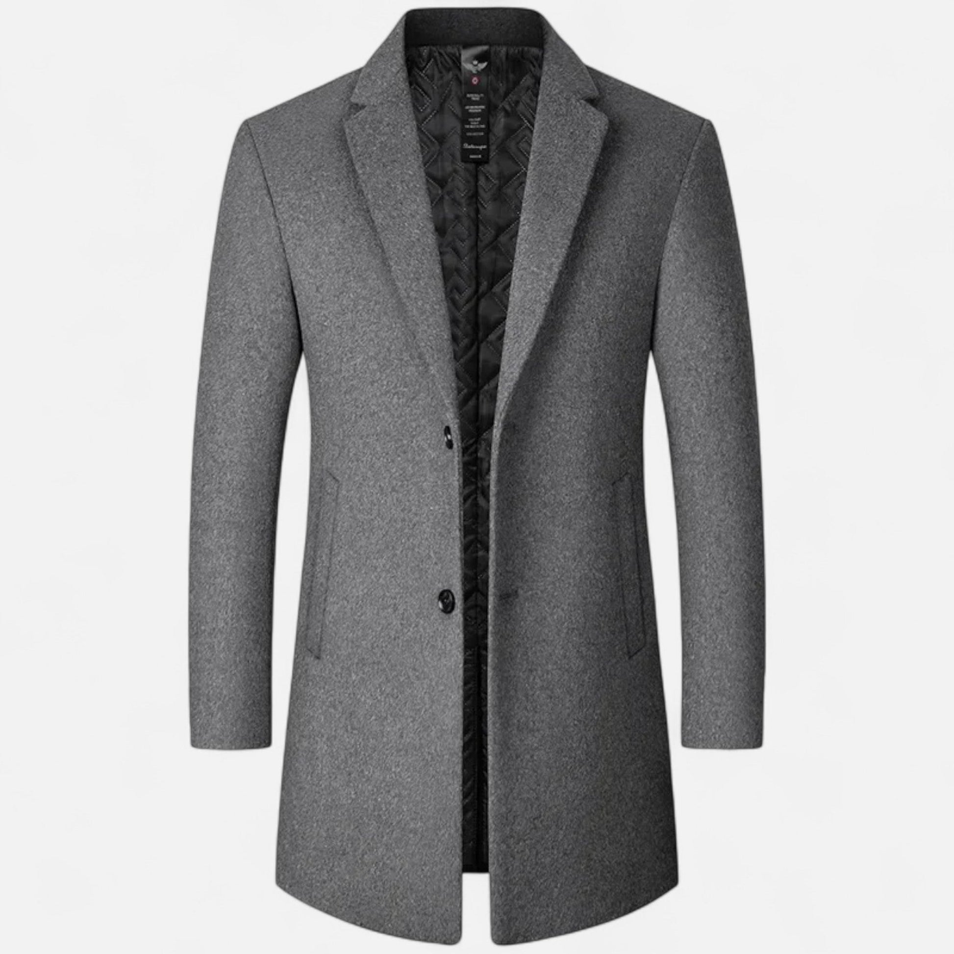 Timeless Mens Wool Long Coat - VogeLuxe