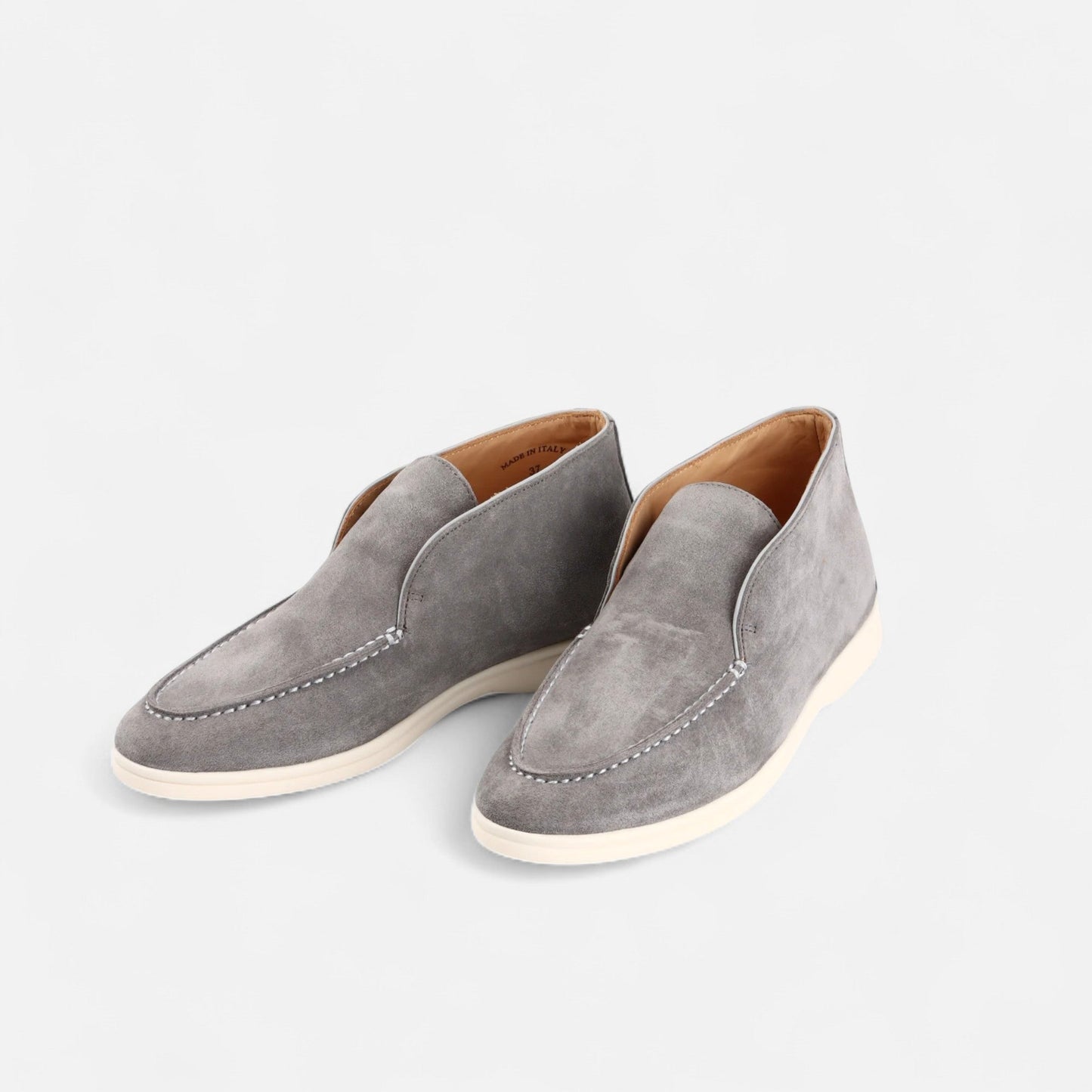 Luxury Suede Slip On Loafers in Tan Brown