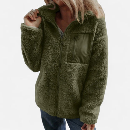 Warm Ladies Faux Fur Parka Coat