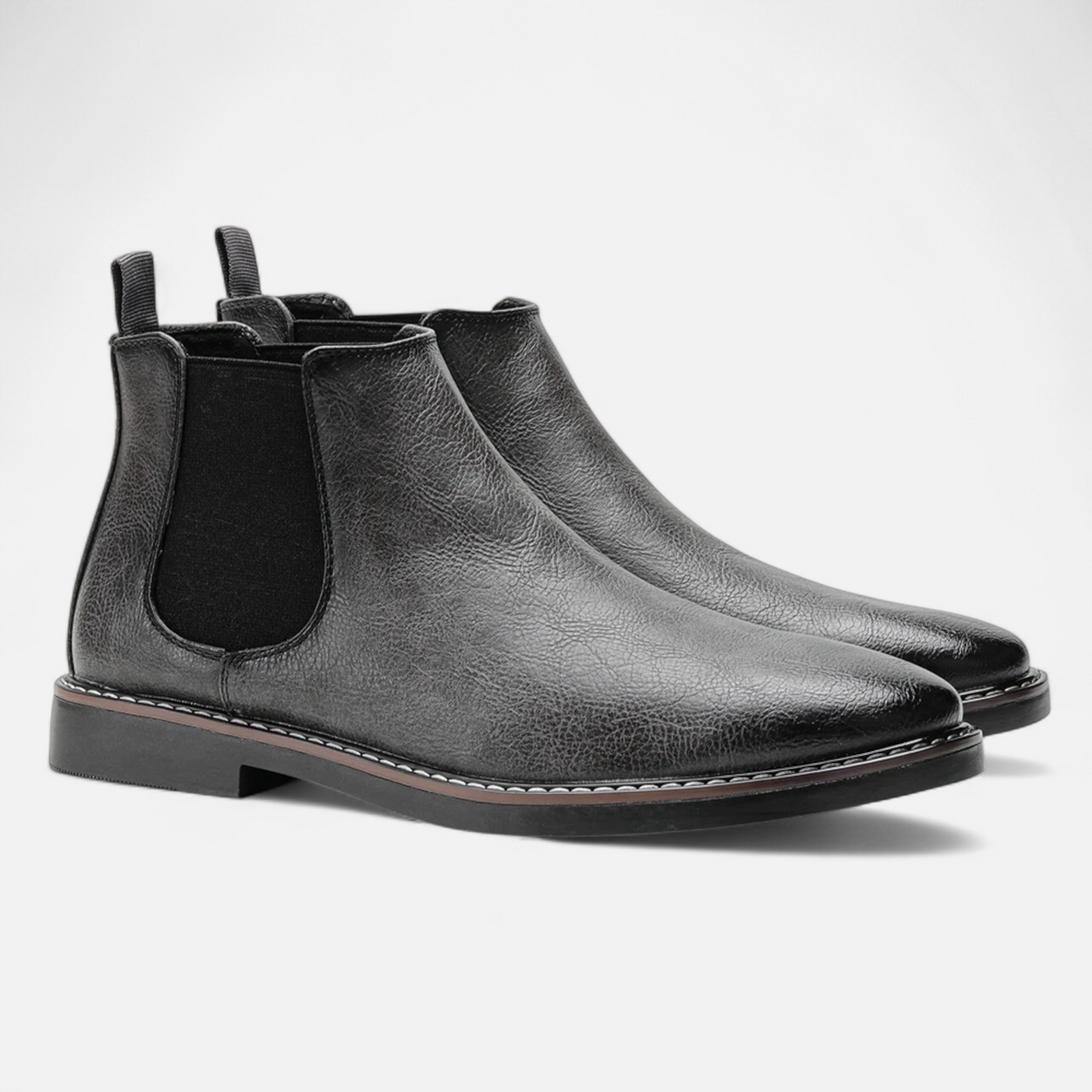 Classic Mens Brown Leather Ankle Boots