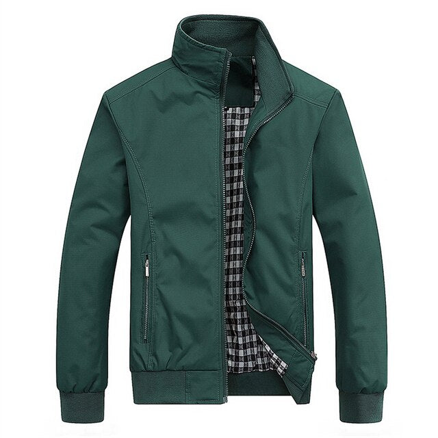 Thin Mens Casual Bomber Jacket For Spring Autumn Wear