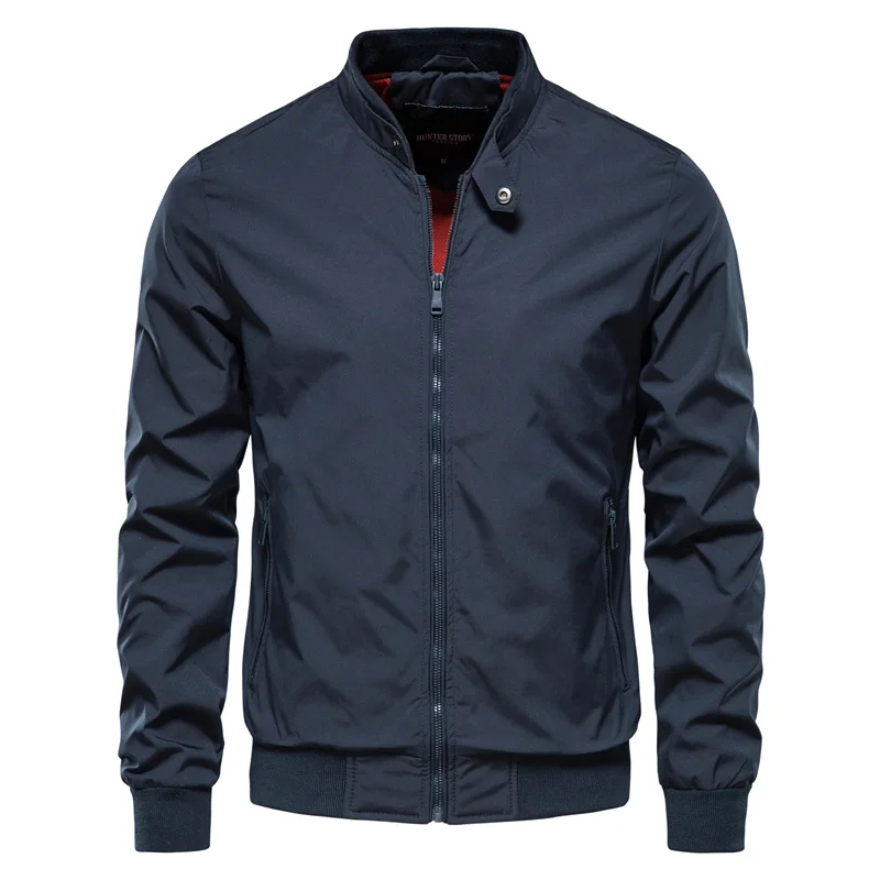 Slim Fit Men's Classic Stand Collar Jacket