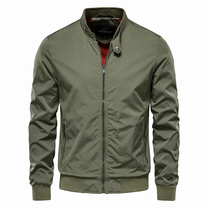 Slim Fit Men's Classic Stand Collar Jacket