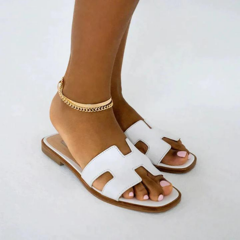 Comfortable Vegan Leather Slide Sandals
